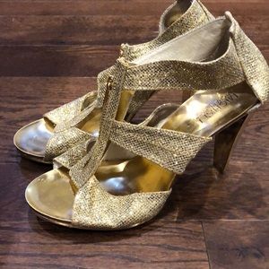 Sparkle/gold Michael Kors heels